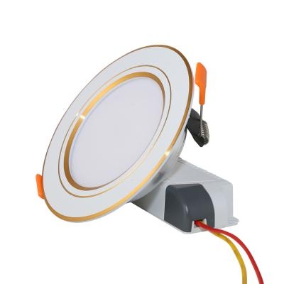 Đèn LED Downlight đổi màu DAT10L ĐM 110/9W (viền vàng/bạc )