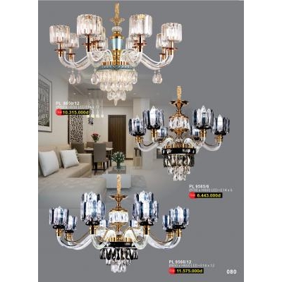 Đèn Chùm Led Pha Lê Cao Cấp PL 8650/12 - 9565/6 - 9566/12