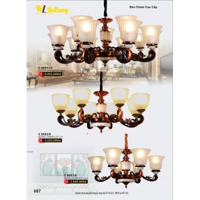 Đèn Chùm Led Pha Lê Cao Cấp C 8683/6 - 8682/8 - 8681/15
