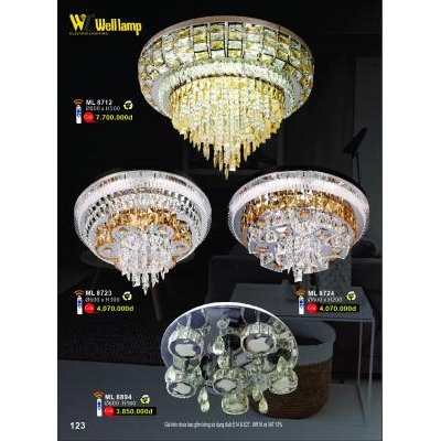 Đèn Mâm Led Hiện Đại Cao Cấp ML 8712-23-24
