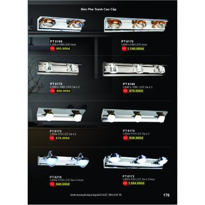 Đèn Pha Tranh Cao Cấp PT 6172-6173-6174-6169-6170