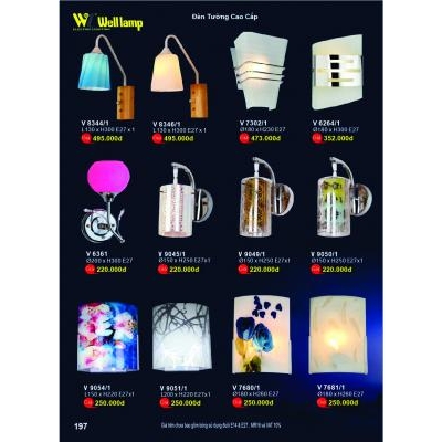 Đèn Tường Led Cao Cấp V 8344-8346-7302-6264