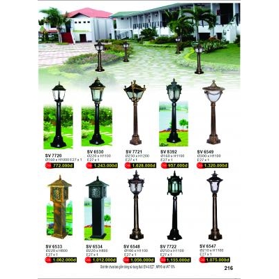 Trụ Đèn Sân Vườn SV 7220-7221-7222
