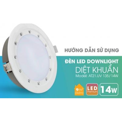 Đèn Led Downlight Diệt Khuẩn AT21.UV 135/14W