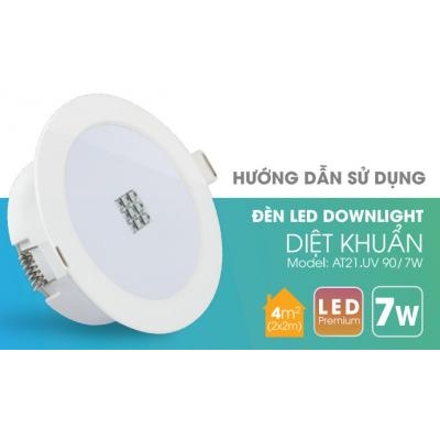 Đèn Led Downlight Diệt Khuẩn AT21.UV 90/7W