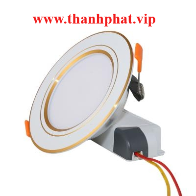 Đèn LED Downlight đổi màu DAT10L ĐM 90/7W (viền vàng/bạc )